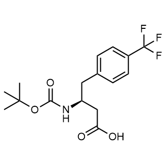 (S)-3-((tert-Butoxycarbonyl)amino)-4-(4-(trifluoromethyl)phenyl)butanoic acid Chemical Structure