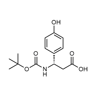 (S)-3-(tert-Butoxycarbonylamino)-3-(4-hydroxyphenyl)propanoic acid Chemical Structure