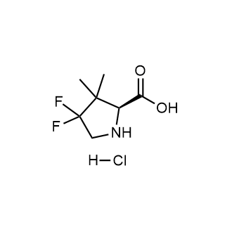 (S)-4,4-Difluoro-3,3-dimethylpyrrolidine-2-carboxylic acid hydrochloride Chemical Structure