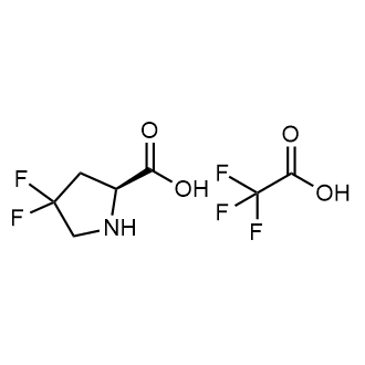 (S)-4,4-Difluoropyrrolidine-2-carboxylic acid compound with 2,2,2-trifluoroacetic acid (1:1) Chemical Structure