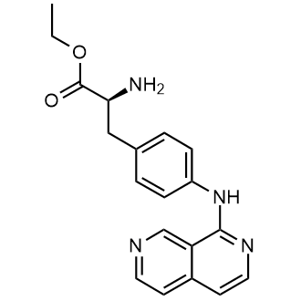 (S)-ethyl 3-(4-(2,7-naphthyridin-1-ylamino)phenyl)-2-aminopropanoate Chemische Struktur