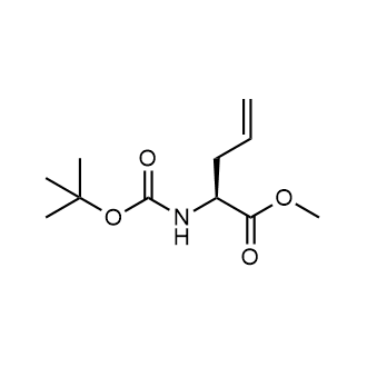 (S)-Methyl 2-((tert-butoxycarbonyl)amino)pent-4-enoate 化学構造