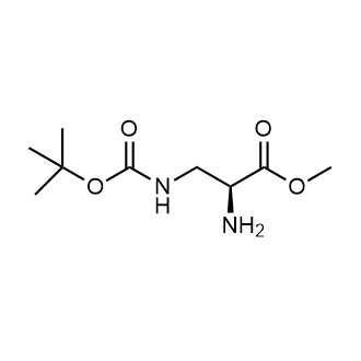 (S)-Methyl 2-amino-3-((tert-butoxycarbonyl)amino)propanoate 化学構造