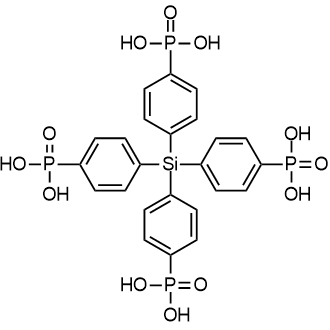 (Silanetetrayltetrakis(benzene-4,1-diyl))tetrakis(phosphonic acid) 化学構造