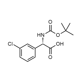 (αS)-3-Chloro-α-[[(1,1-dimethylethoxy)carbonyl]amino]benzeneacetic acid 化学構造