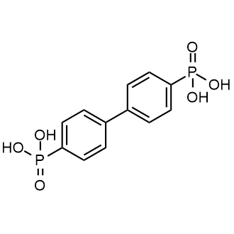 [1,1'-Biphenyl]-4,4'-diylbis(phosphonic acid) 化学構造