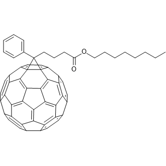 [6,6]-Phenyl-C61-butyric acid n-octyl ester 化学構造