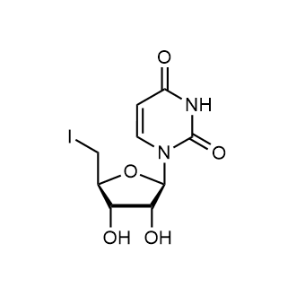 1-((2R,3R,4S,5S)-3,4-Dihydroxy-5-(iodomethyl)tetrahydrofuran-2-yl)pyrimidine-2,4(1H,3H)-dione Chemical Structure