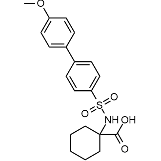 1-((4'-Methoxy-[1,1'-biphenyl])-4-sulfonamido)cyclohexane-1-carboxylic acid Chemical Structure