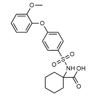 1-((4-(2-Methoxyphenoxy)phenyl)sulfonamido)cyclohexane-1-carboxylic acid Chemische Struktur