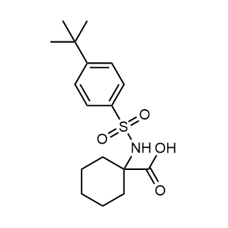 1-((4-(tert-Butyl)phenyl)sulfonamido)cyclohexane-1-carboxylic acid التركيب الكيميائي