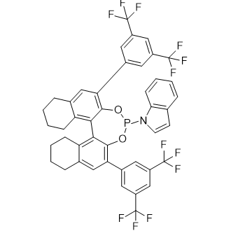 1-(2,6-Bis(3,5-bis(trifluoromethyl)phenyl)-8,9,10,11,12,13,14,15-octahydrodinaphtho[2,1-d:1',2'-f][1,3,2]dioxaphosphepin-4-yl)-1H-indole Chemical Structure