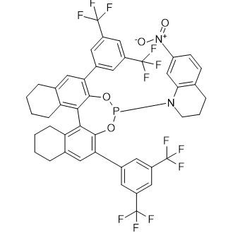 1-(2,6-Bis(3,5-bis(trifluoromethyl)phenyl)-8,9,10,11,12,13,14,15-octahydrodinaphtho[2,1-d:1',2'-f][1,3,2]dioxaphosphepin-4-yl)-7-nitro-1,2,3,4-tetrahydroquinoline Chemical Structure