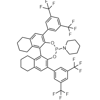 1-(2,6-Bis(3,5-bis(trifluoromethyl)phenyl)-8,9,10,11,12,13,14,15-octahydrodinaphtho[2,1-d:1',2'-f][1,3,2]dioxaphosphepin-4-yl)piperidine Chemical Structure