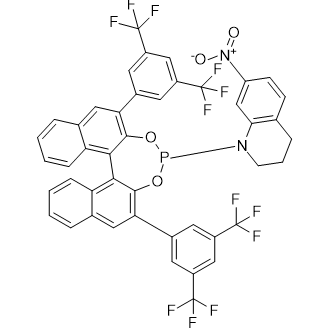 1-(2,6-Bis(3,5-bis(trifluoromethyl)phenyl)dinaphtho[2,1-d:1',2'-f][1,3,2]dioxaphosphepin-4-yl)-7-nitro-1,2,3,4-tetrahydroquinoline Chemical Structure