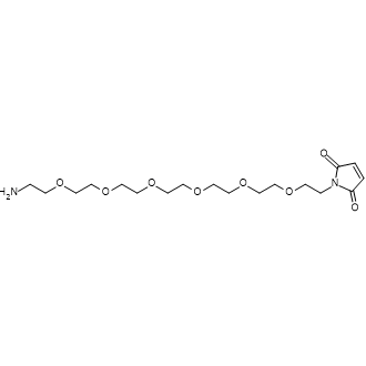 1-(20-Amino-3,6,9,12,15,18-hexaoxaicosyl)-1H-pyrrole-2,5-dione 化学構造