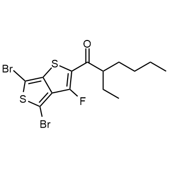 1-(4,6-Dibromo-3-fluorothieno[3,4-b]thiophen-2-yl)-2-ethylhexan-1-one 化学構造