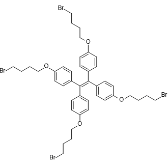 1-(4-Bromobutoxy)-4-{1,2,2-tris[4-(4-bromobutoxy)phenyl]ethenyl}benzene Chemical Structure