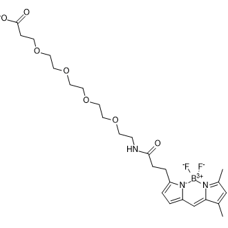 1-(5,5-Difluoro-7,9-dimethyl-5H-5lambda4,6lambda4-dipyrrolo[1,2-c:2',1'-f][1,3,2]diazaborinin-3-yl)-3-oxo-7,10,13,16-tetraoxa-4-azanonadecan-19-oate Chemical Structure