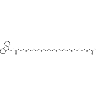 1-(9H-Fluoren-9-yl)-3-oxo-2,7,10,13,16,19,22,25,28,31-decaoxa-4-azatritriacontan-33-oate Chemical Structure