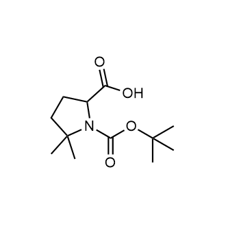 1-(Tert-butoxycarbonyl)-5,5-dimethylpyrrolidine-2-carboxylic acid التركيب الكيميائي