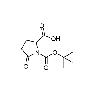 1-(tert-Butoxycarbonyl)-5-oxopyrrolidine-2-carboxylic acid 化学構造