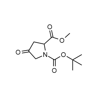 1-(tert-Butyl) 2-methyl 4-oxopyrrolidine-1,2-dicarboxylate 化学構造