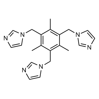 1,1',1''-((2,4,6-Trimethylbenzene-1,3,5-triyl)tris(methylene))tris(1H-imidazole) التركيب الكيميائي