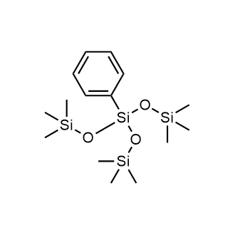 1,1,1,5,5,5-Hexamethyl-3-phenyl-3-((trimethylsilyl)oxy)trisiloxane Chemische Struktur