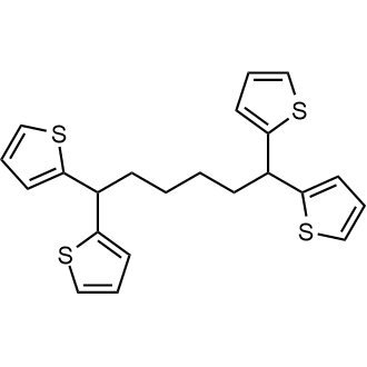 1,1,6,6-Tetra(thiophen-2-yl)hexane Chemische Struktur