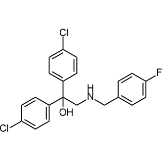 1,1-Bis(4-chlorophenyl)-2-((4-fluorobenzyl)amino)ethanol التركيب الكيميائي