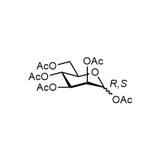 1,2,3,4,6-Penta-O-acetyl-α,β-D-Mannopyranoside Chemische Struktur