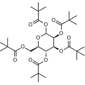 1,2,3,4,6-Penta-O-pivaloyl-D-mannopyranose 化学構造