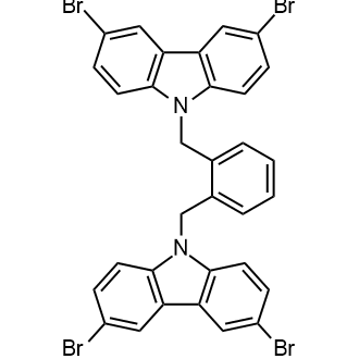 1,2-Bis((3,6-dibromo-9H-carbazol-9-yl)methyl)benzene Chemical Structure