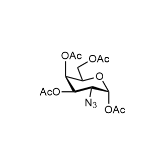 1,3,4,6-Tetra-O-acetyl-2-azido-2-deoxy-α-D-galactopyranose 化学構造