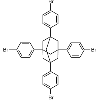 1,3,5,7-Tetrakis(4-bromophenyl)adamantane Chemische Struktur