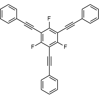 1,3,5-Trifluoro-2,4,6-tris(phenylethynyl)benzene Chemical Structure