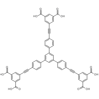 1,3,5-Tris(4-(3,5-dicarboxyphenylethynyl)phenyl)benzene Chemical Structure