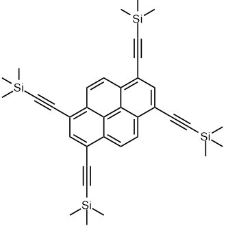 1,3,6,8-Tetrakis((trimethylsilyl)ethynyl)pyrene التركيب الكيميائي