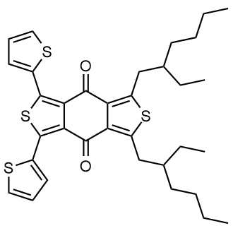 1,3-Bis(2-ethylhexyl)-5,7-di(thiophen-2-yl)benzo[1,2-c:4,5-c']dithiophene-4,8-dione Chemical Structure