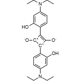 1,3-Bis(4-(diethylamino)-2-hydroxyphenyl)-4-oxocyclobut-2-en-1-yliumolate Chemische Struktur