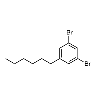 1,3-Dibromo-5-hexylbenzene 化学構造