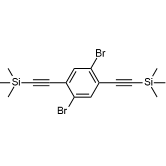 1,4-Dibromo-2,5-bis[2-(trimethylsilyl)ethynyl]benzene التركيب الكيميائي