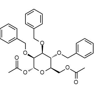 1,6-Di-O-acetyl-2,3,4-tri-O-benzyl-α-D-mannopyranose Chemical Structure