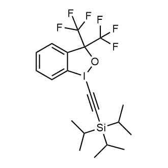 1-[2-(Triisopropylsilyl)ethynyl]-3,3-bis(trifluoromethyl)-1,2-benziodoxole Chemical Structure