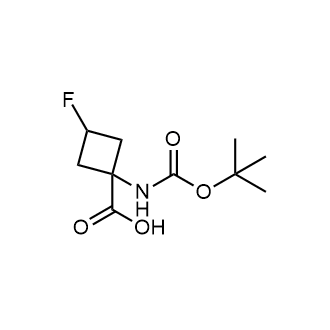 1-{[(tert-Butoxy)carbonyl]amino}-3-fluorocyclobutane-1-carboxylic acid Chemische Struktur