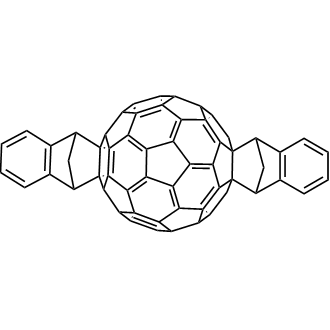 1′,1′′,4′,4′′-Tetrahydrodi[1,4]methanonaphtho[2′,3′:1,2;2′′,3′′:56,60][5,6]fullerene-C60-Ih Chemical Structure