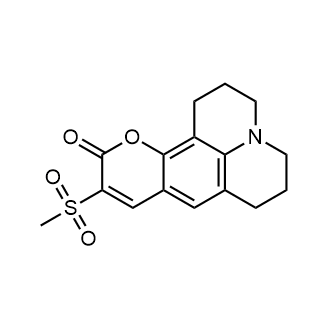 10-(Methylsulfonyl)-2,3,6,7-tetrahydro-1H-pyrano[2,3-f]pyrido[3,2,1-ij]quinolin-11(5H)-one التركيب الكيميائي