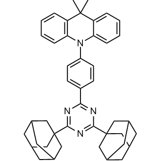 10-[4-[4,6-Di(adamantan-1-yl)-1,3,5-triazin-2-yl]phenyl]-9,9-dimethyl-9,10-dihydroacridine(purifiedbysublimation) Chemische Struktur