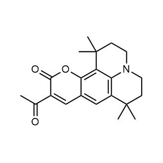 10-Acetyl-1,1,7,7-tetramethyl-2,3,6,7-tetrahydro-1H-pyrano[2,3-f]pyrido[3,2,1-ij]quinolin-11(5H)-one Chemical Structure